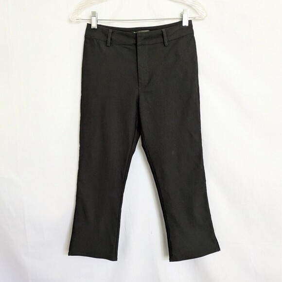 NWT White Fox Day for It Capris Pants Black Size S Cropped Side Slit Stretchy - Picture 2 of 12